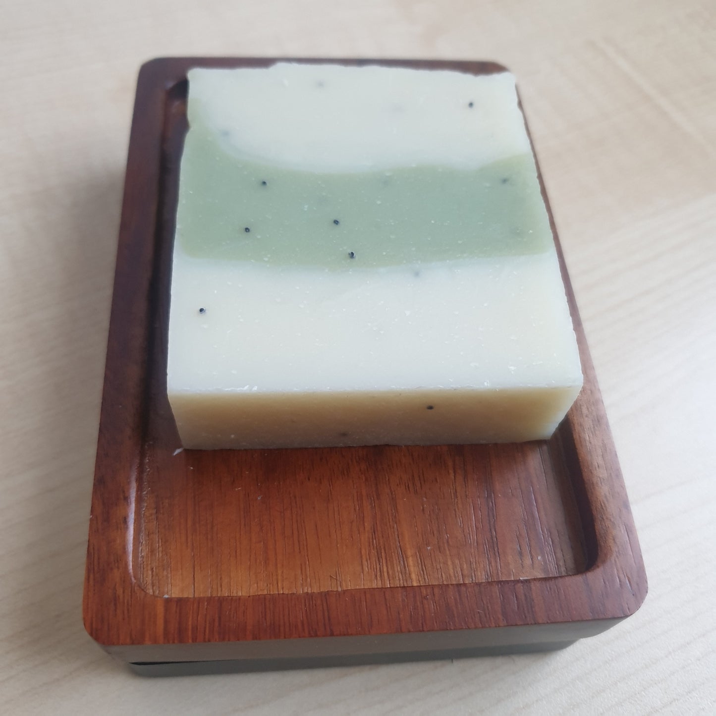 Geranium & Patchouli Soap with Green, Kaolin Clay & Poppy Seed
