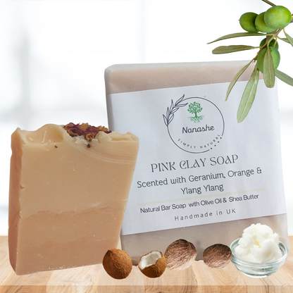 Pink Clay Soap With Geranium, Orange & Ylang Ylang