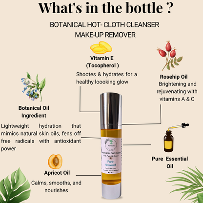 Botanical Hot Cloth Cleanser — Gentle Make-Up Remover | Geranium & Clary Sage (Balance Blend)
