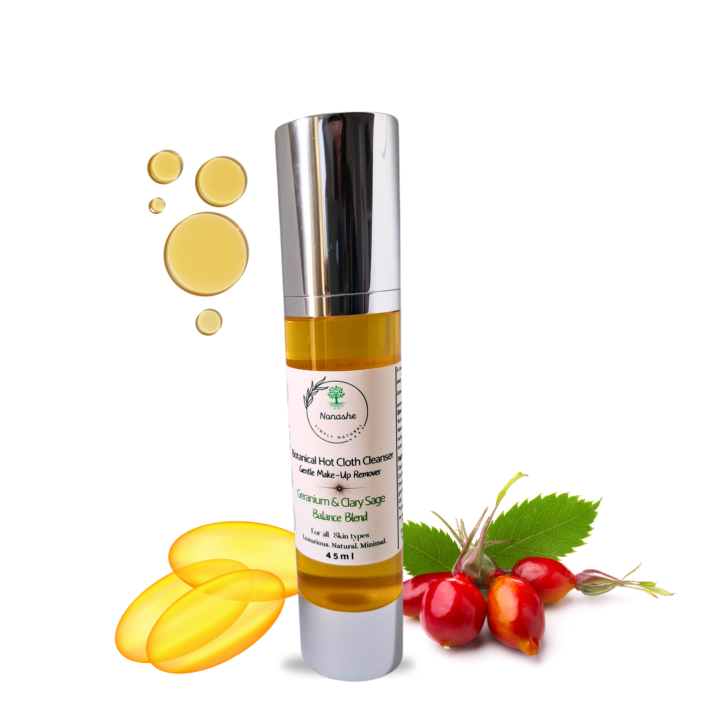 Botanical Hot Cloth Cleanser — Gentle Make-Up Remover | Geranium & Clary Sage (Balance Blend)