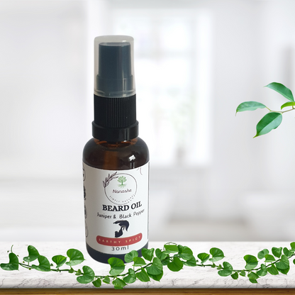 Earthy Spicy Beard Oil, Juniper Berry + Black Pepper