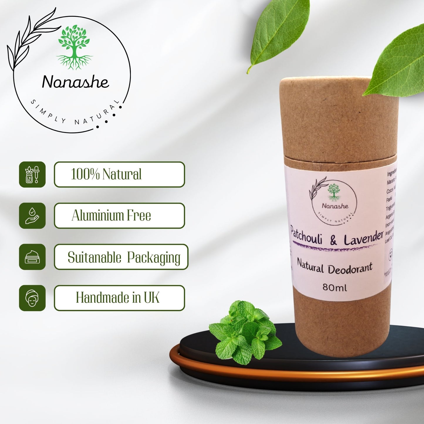 Patchouli & Lavender Natural Deodorant