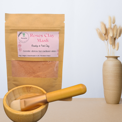 Roses Clay Mask ,Rosehip & Pink Clay