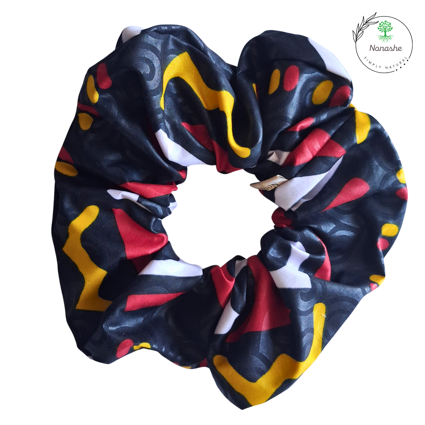 Nonashe Ankara Print Scrunchie  A – Multicolor African Fabric Hair Tie | Bold & Vibrant